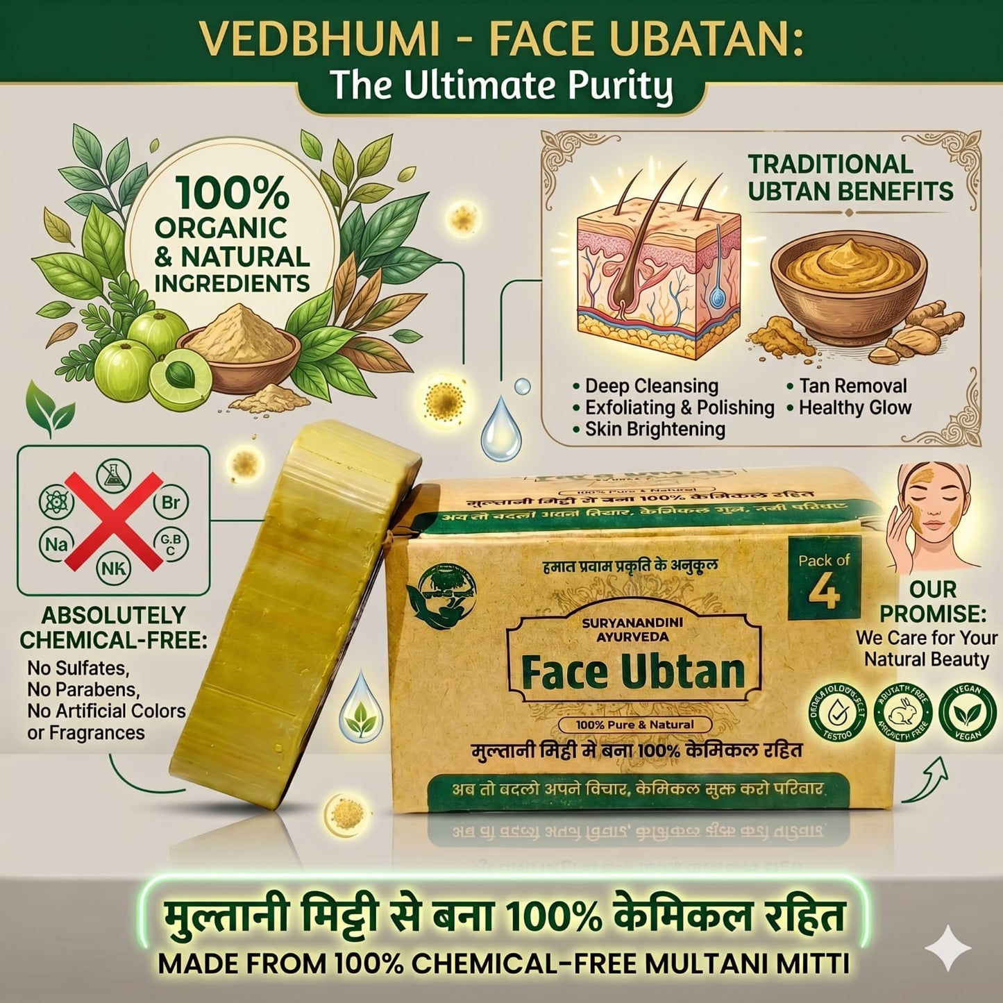 Natural Multani Mitti Face Soap