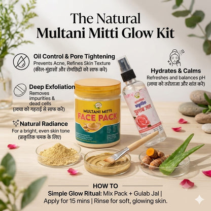 Multani Mitti Face Pack and Gulab Jal